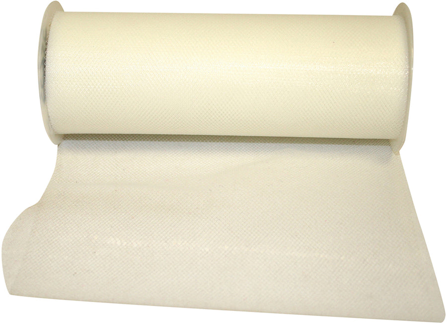 Ivory 6 Inch Tulle Standard Ribbon for Wreaths & Bows