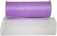 Lavender Glitter Tulle Ribbon 6 Inch for Wreaths and Bows
