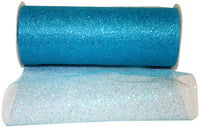 Turquoise Glitter Tulle Ribbon 6 Inch for Wreaths and Bows