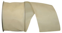 Rhapsody Taffeta Wired Edge Ribbon Ivory 2-1/2 Inch