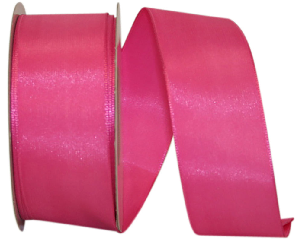 Rhapsody Taffeta Wired Edge Ribbon Hot Pink 1-1/2 Inch