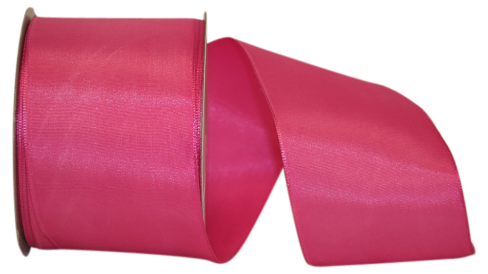 Rhapsody Taffeta Wired Edge Ribbon Hot Pink 2-1/2 Inch