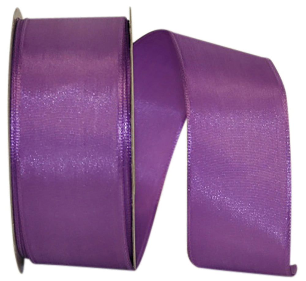 Grape Taffeta Wired Edge Ribbon 1-1/2 Inch for Bows