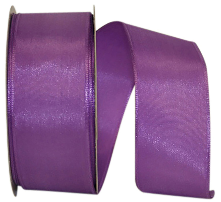 Grape Taffeta Wired Edge Ribbon 1-1/2 Inch for Bows
