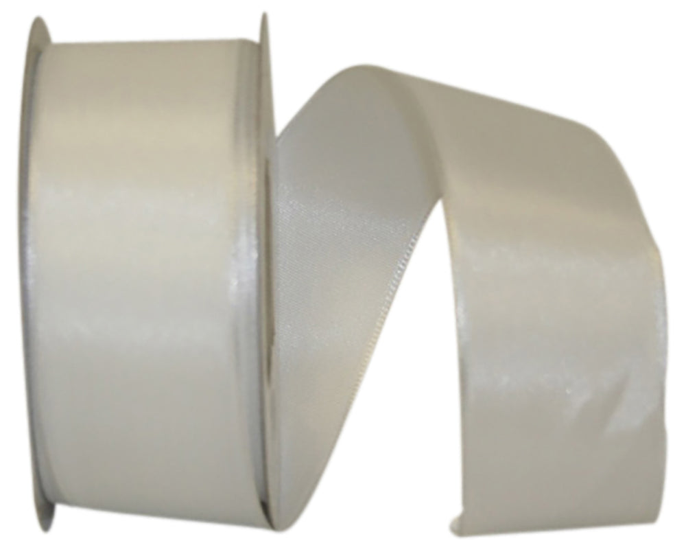White Rhapsody Taffeta Grace Wired Edge Ribbon 1-1/2 Inch