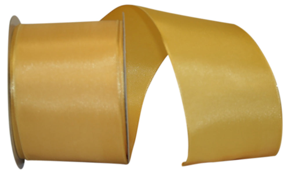 Rhapsody Taffeta Grace Yellow Wired Edge Ribbon 2-1/2 Inch