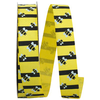 Multi 7 8 Inch Bumblebees Ribbon for Wreaths & Bows