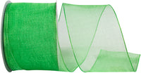 Citrus 2-1 2 Inch Elegant Woven Sheer Wired Edge Ribbon for Wreaths & Bows
