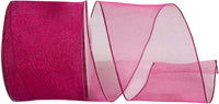 Wine Sheer Wired Edge Ribbon 2-1/2 Inch for Bows