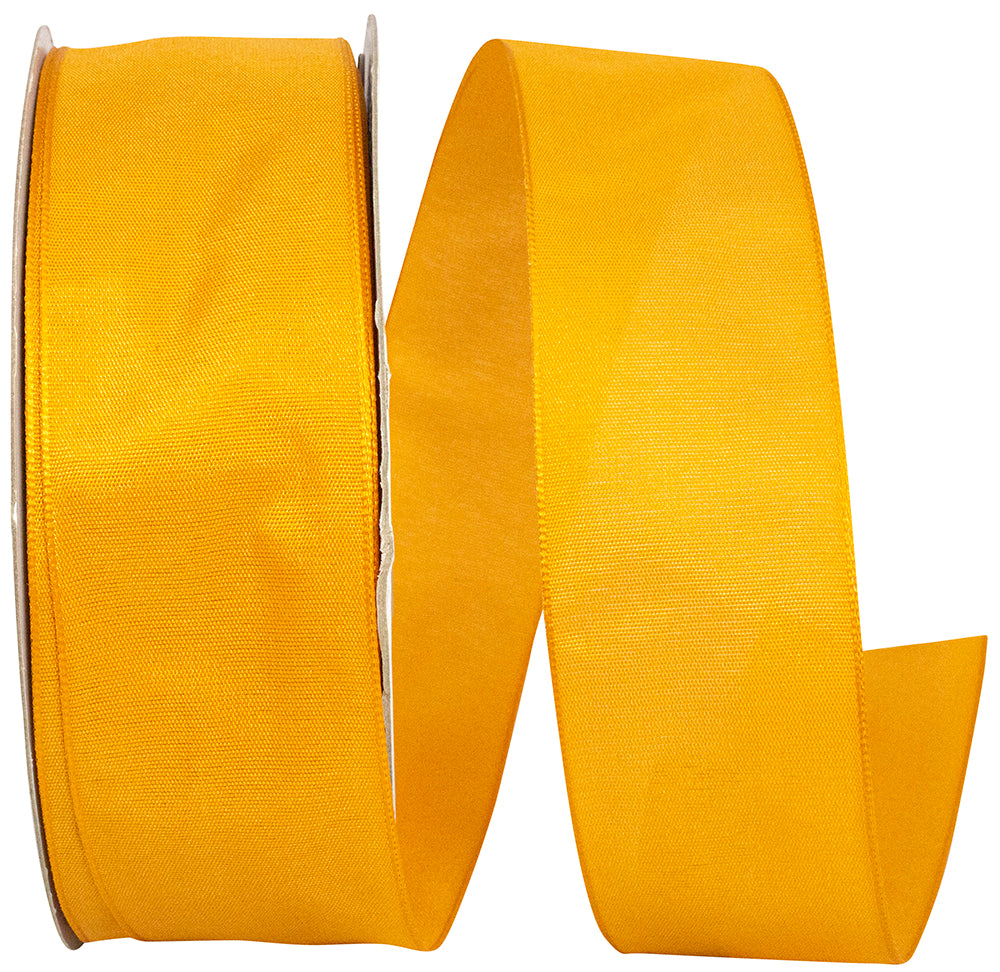 Gold 1-1 2 Inch Linen Touch Mono Ribbon for Wreaths & Bows