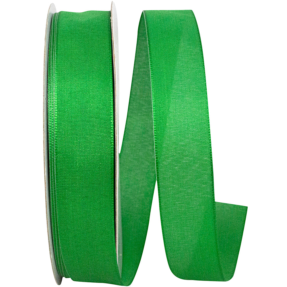 Emerald 7 8 Inch Linen Touch Mono Ribbon for Wreaths & Bows