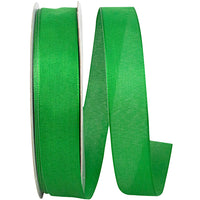 Emerald 7 8 Inch Linen Touch Mono Ribbon for Wreaths & Bows