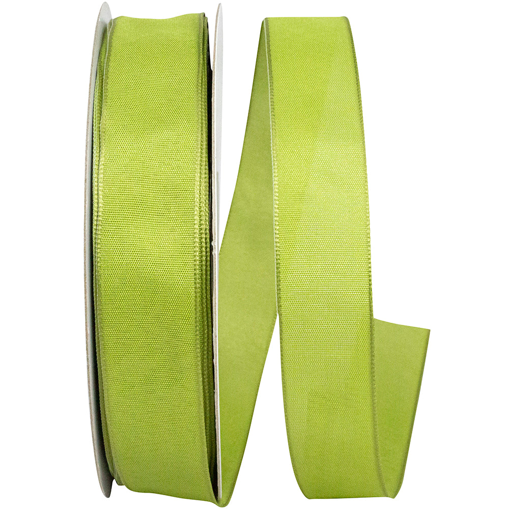 Green 7 8 Inch Linen Touch Mono Ribbon for Wreaths & Bows