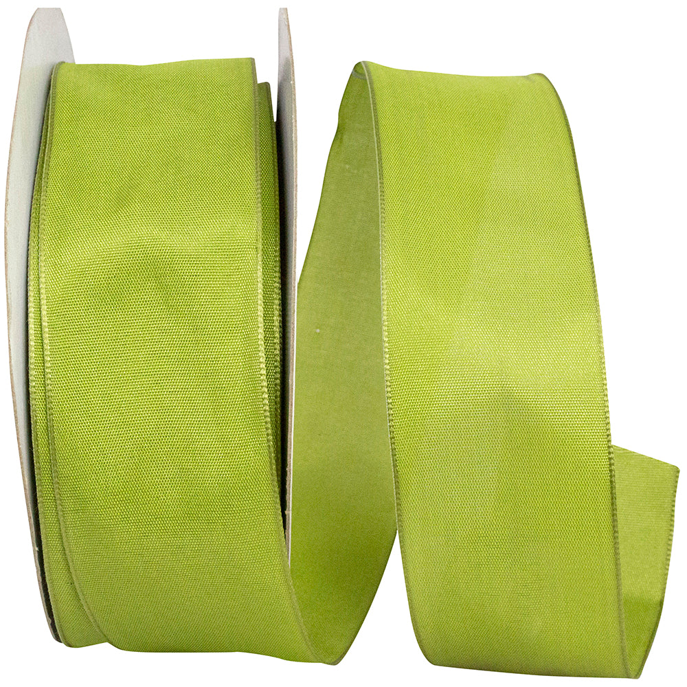 Green 1-1 2 Inch Linen Touch Mono Ribbon for Wreaths & Bows