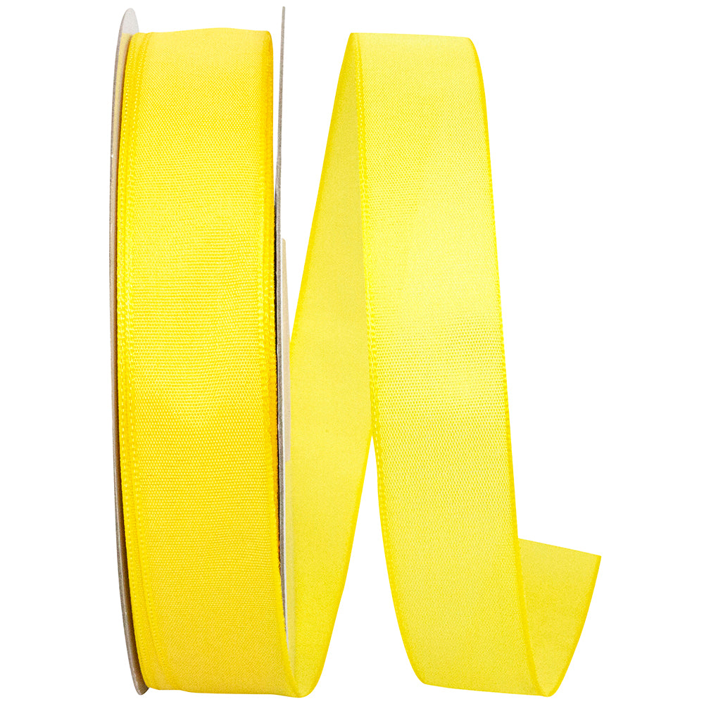 Lemon 7 8 Inch Linen Touch Mono Ribbon for Wreaths & Bows
