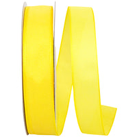 Lemon 7 8 Inch Linen Touch Mono Ribbon for Wreaths & Bows