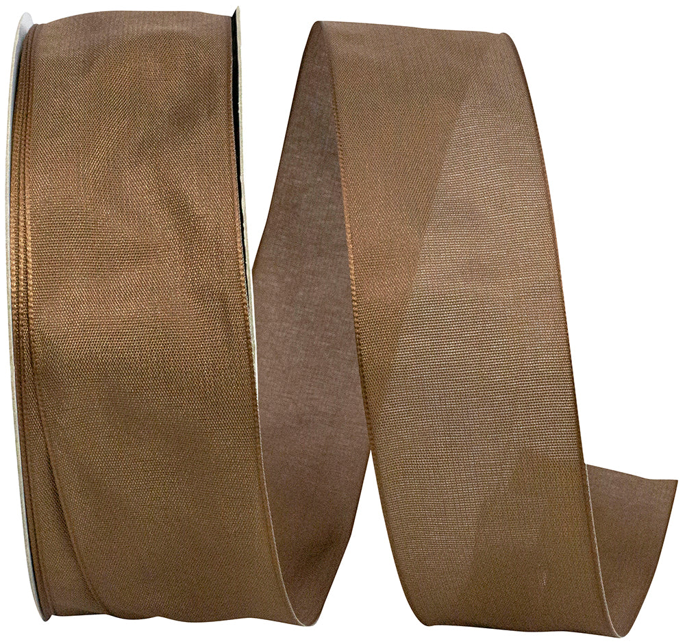 Light 1-1 2 Inch Linen Touch Mono Ribbon for Wreaths & Bows