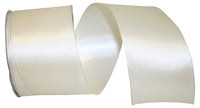 Ivory 2-1 2 Inch Double Face Df Wired Edge Ribbon Rd for Wreaths & Bows