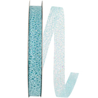 Glitter Web Mesh Ribbon Light 5/8 Inch for Wreaths and Bows