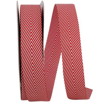 Red White 7 8 Inch Herringbone Candy Cane Ribbon for Wreaths & Bows