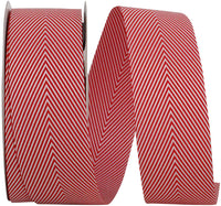 Red White 1-1 2 Inch Herringbone Candy Cane Ribbon for Wreaths & Bows