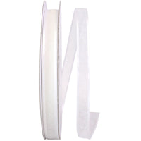 White 5 8 Inch Sheer Satin Edge Ribbon for Wreaths & Bows