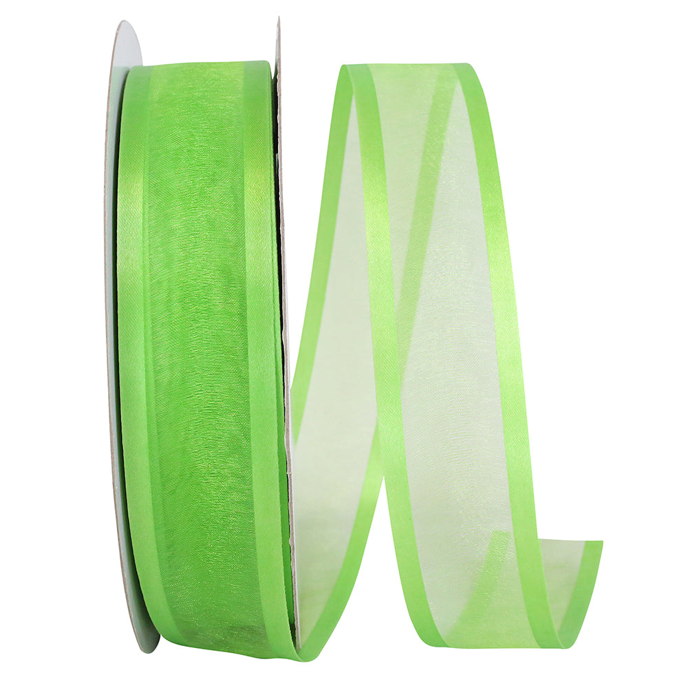Apple 1-1 2 Inch Sheer Satin Edge Ribbon for Wreaths & Bows