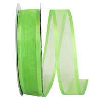 Apple 1-1 2 Inch Sheer Satin Edge Ribbon for Wreaths & Bows