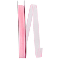Pink 5 8 Inch Sheer Satin Edge Ribbon for Wreaths & Bows