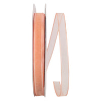 Peach 5 8 Inch Sheer Satin Edge Ribbon for Wreaths & Bows