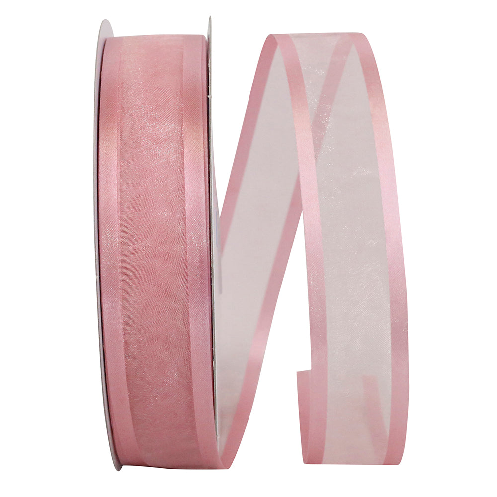Dusty 1-1 2 Inch Sheer Satin Edge Ribbon for Wreaths & Bows