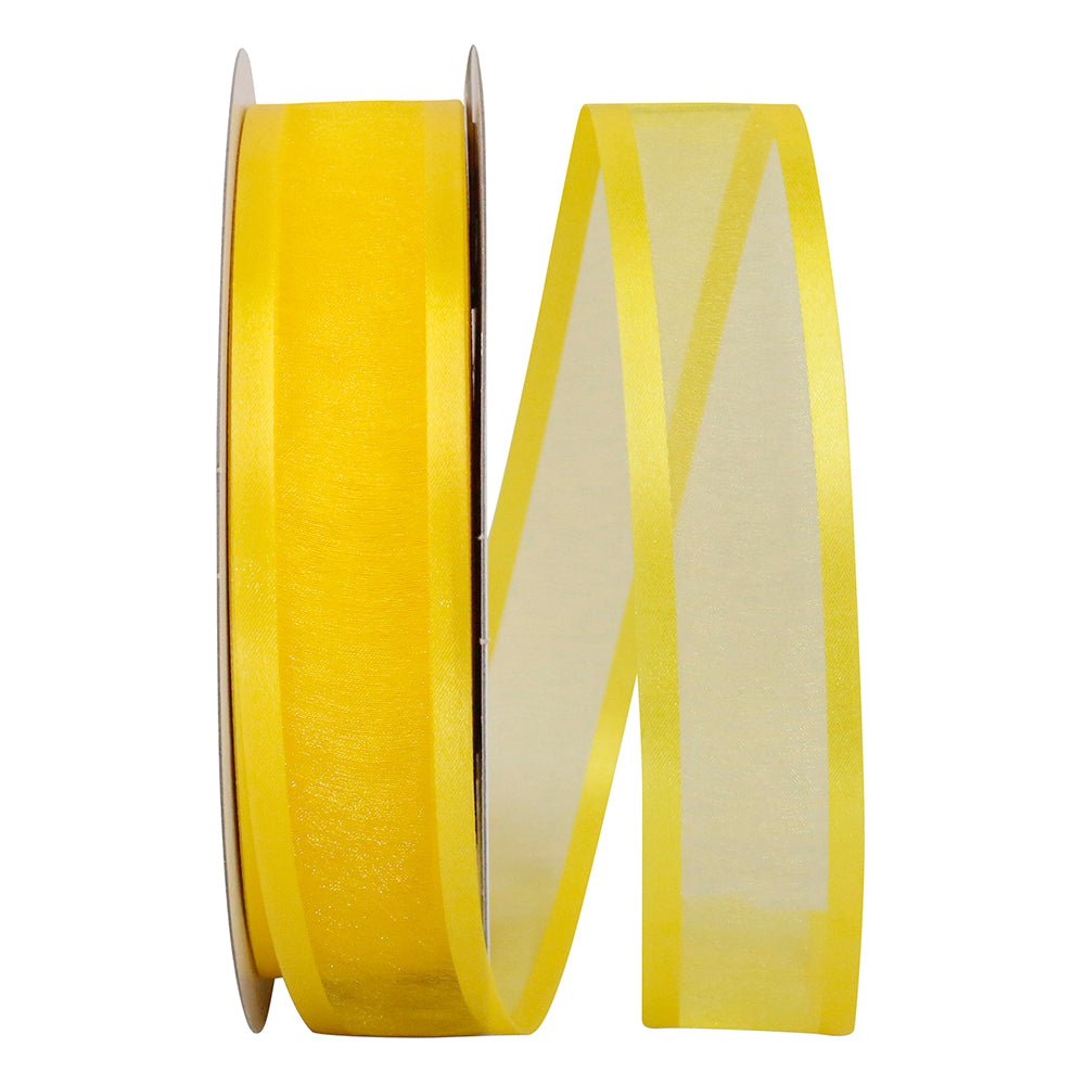 Sunshine 1-1 2 Inch Sheer Satin Edge Ribbon for Wreaths & Bows