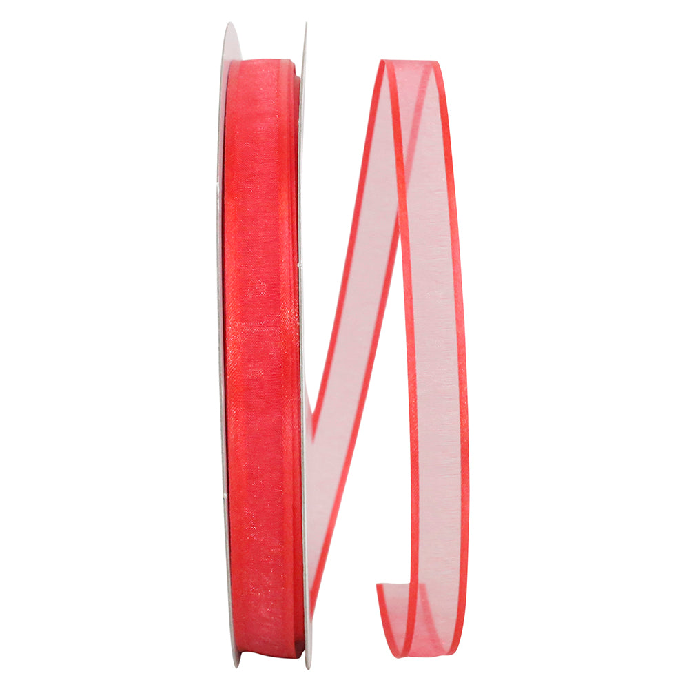 Cyclamen 5 8 Inch Sheer Satin Edge Ribbon for Wreaths & Bows
