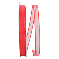 Cyclamen 5 8 Inch Sheer Satin Edge Ribbon for Wreaths & Bows