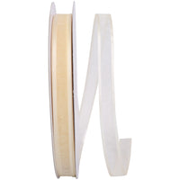 Ivory 5 8 Inch Sheer Satin Edge Ribbon for Wreaths & Bows