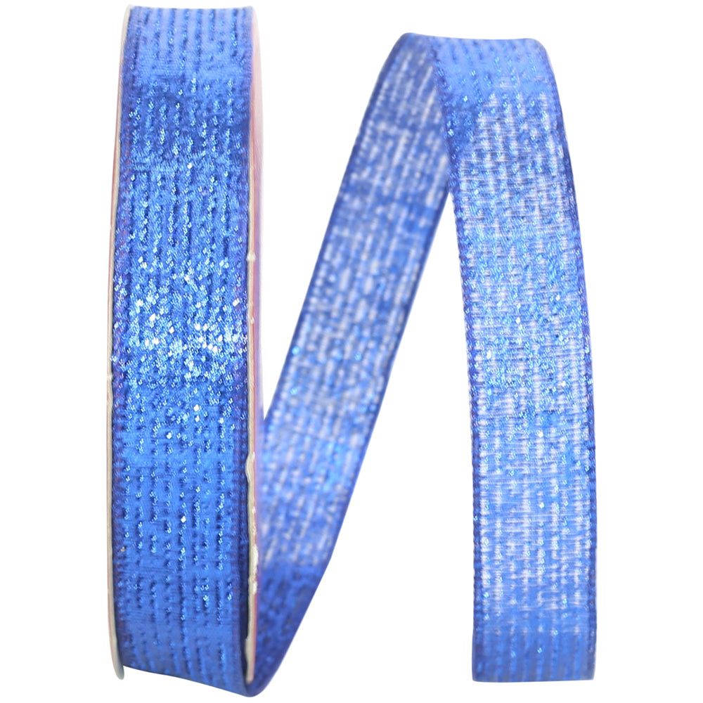 Royal 5/8 Inch Metallic Wired Edge Ribbon for Wreaths