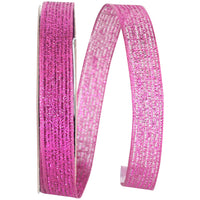 Fuchsia Metallic Wired Edge Ribbon 5/8 Inch for Bows