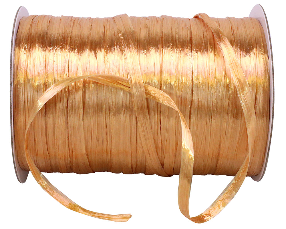 Gold Raffia Prime 1/4 Inch Rayon - Pearl