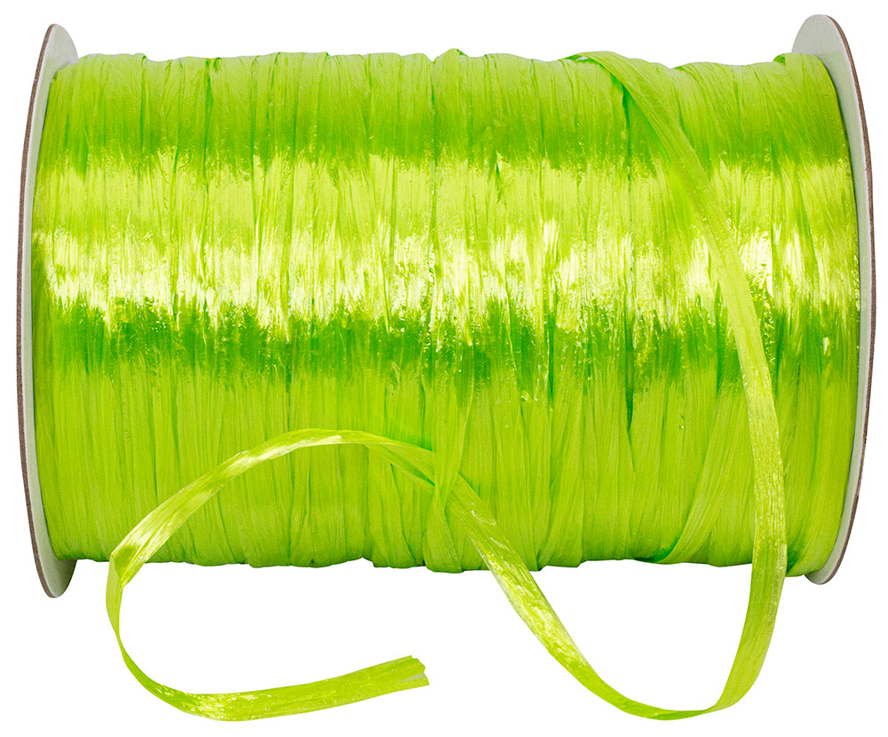 Chartreuse Rayon Raffia Prime 1/4 Inch 100Yds