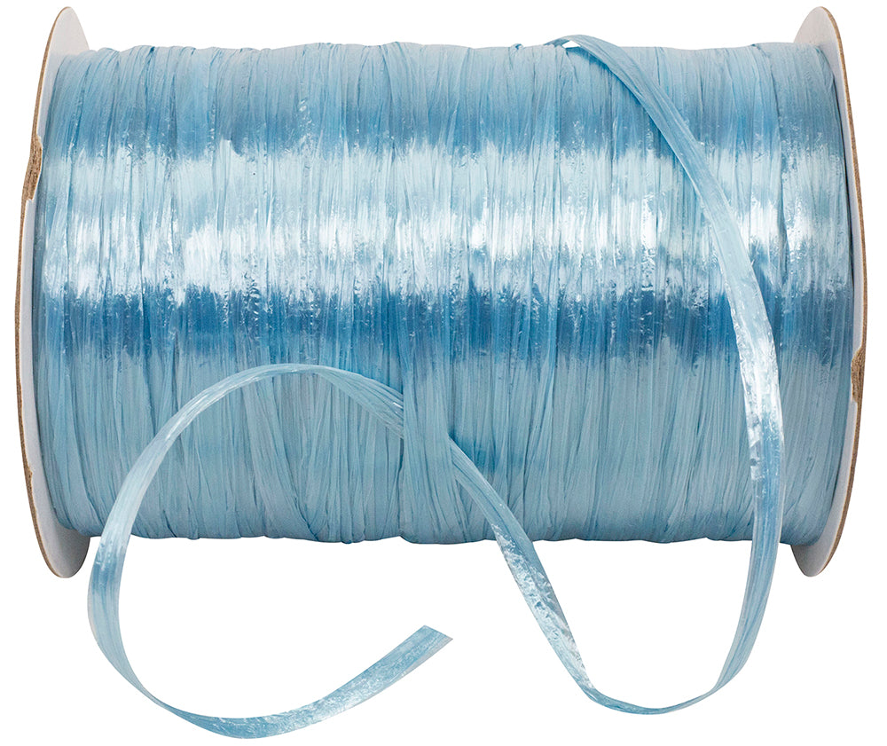 Raffia Prime Blue 1/4 Inch Rayon Pearl 100 Yards