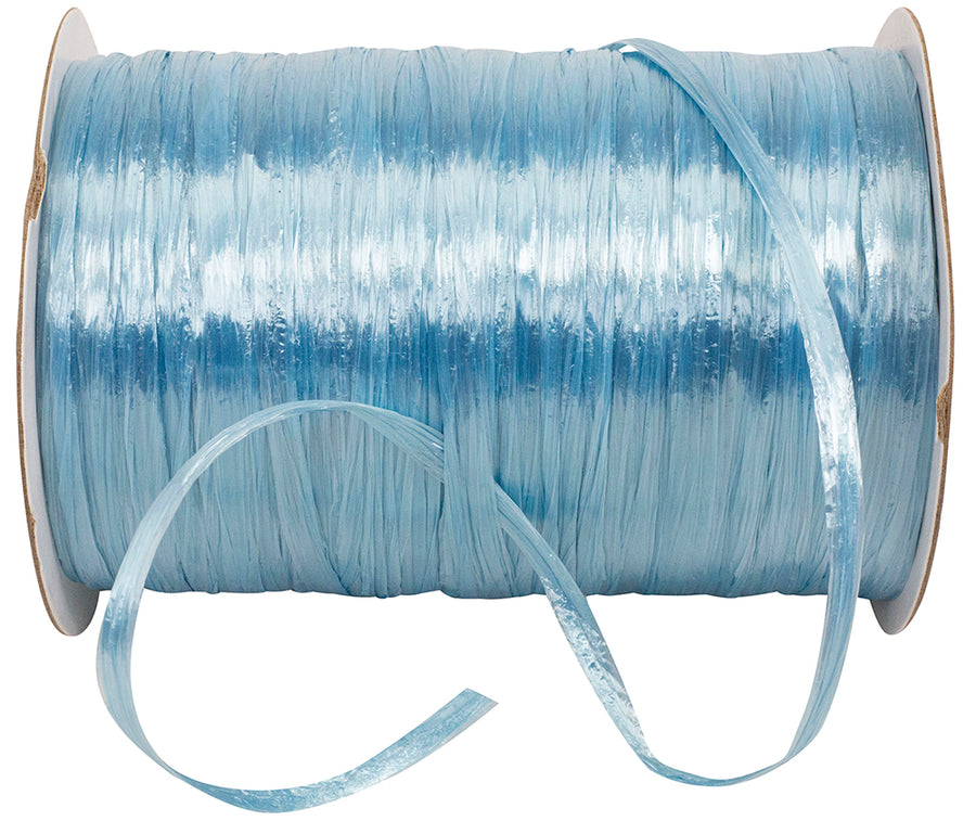 Raffia Prime Blue 1/4 Inch Rayon Pearl 100Yds