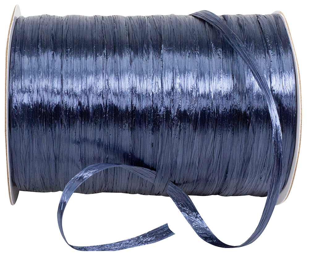 Navy Raffia Prime 1/4 Inch Rayon Pearl