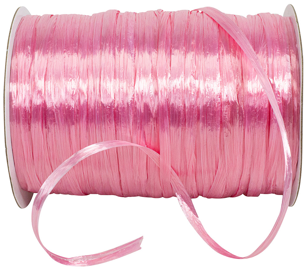 Pink Raffia 1/4 Inch Rayon for Crafting Projects