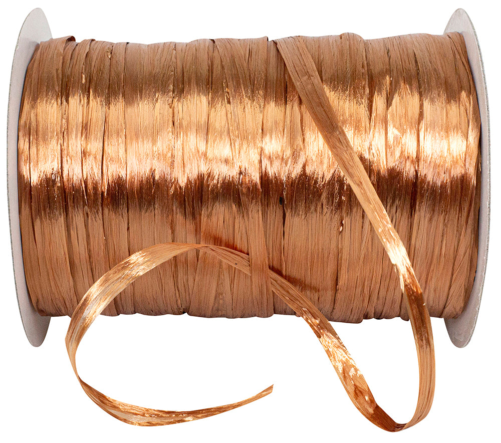 Copper Raffia Prime 1/4 Inch Rayon - Pearl