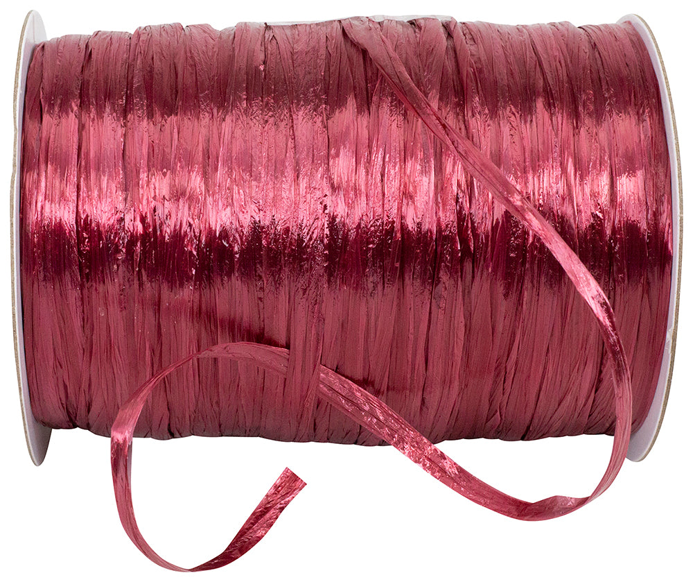 Burgundy Rayon Raffia Prime 1/4 Inch 100 Yards