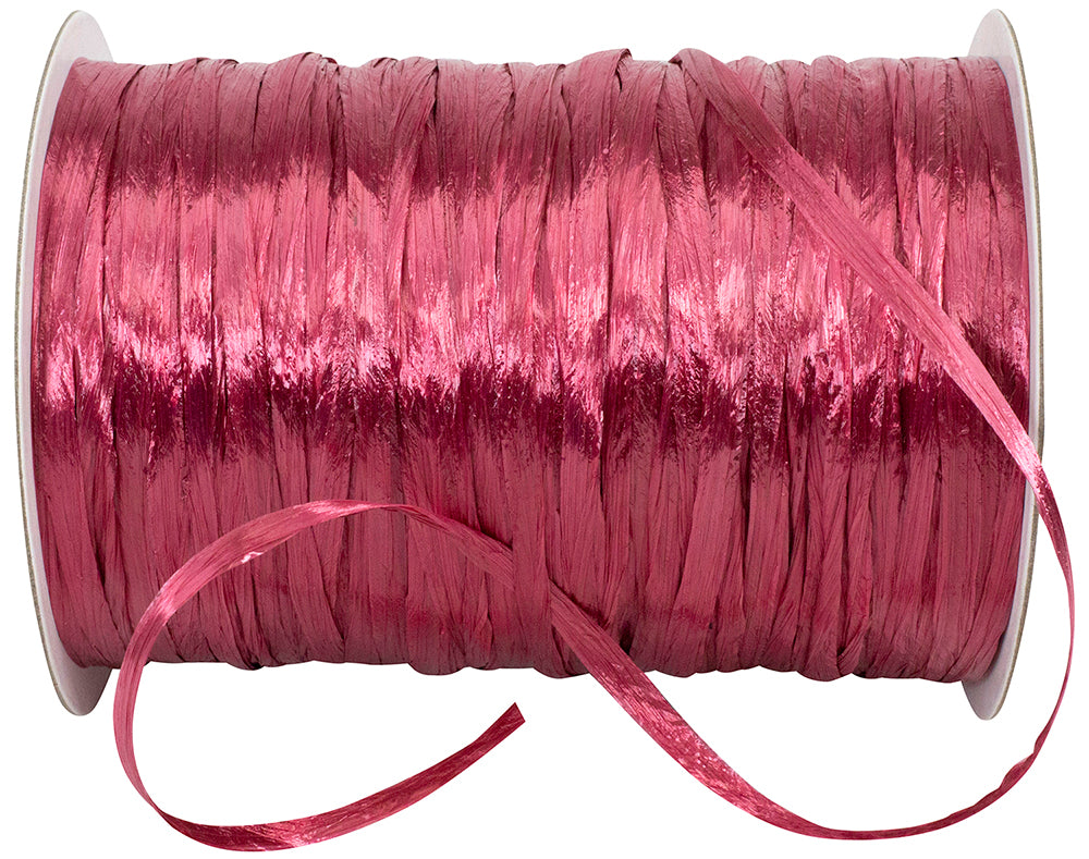 Raffia Prime Wine 1/4 Inch Rayon Ribbon 100 Yards