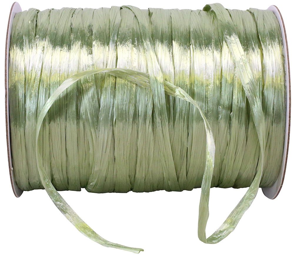 Raffia Prime Sage 1/4 Inch Rayon - Pearl 100 Yards