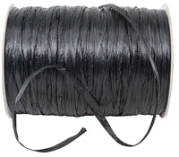 Black Raffia Prime 1/4 Inch Rayon Matte