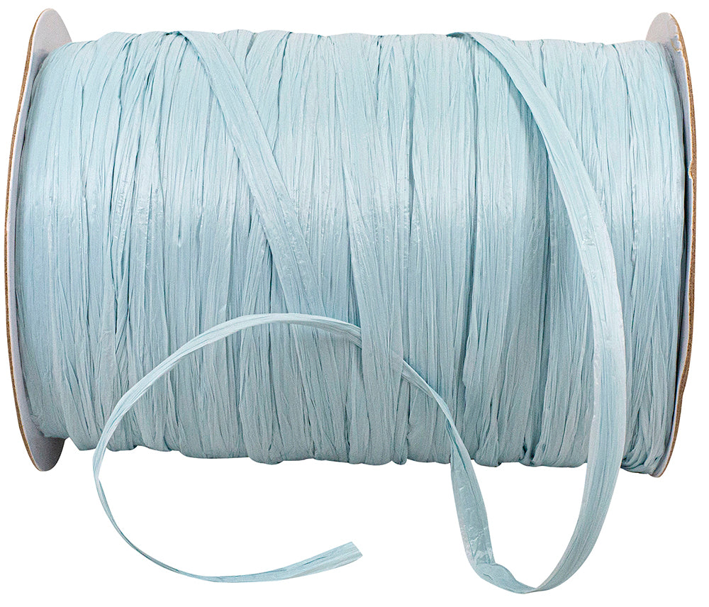 Raffia Prime Blue 1/4 Inch Rayon Matte