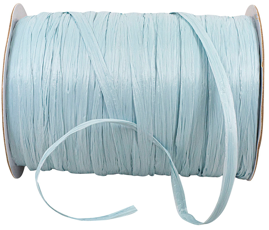 Raffia Prime Blue 1/4 Inch Rayon Matte